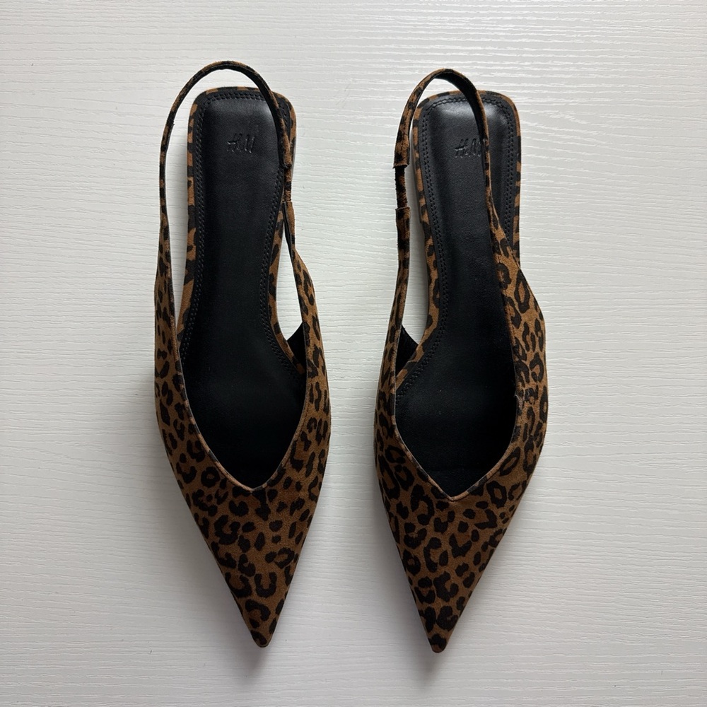 H&M Animal Print Slingback Flats